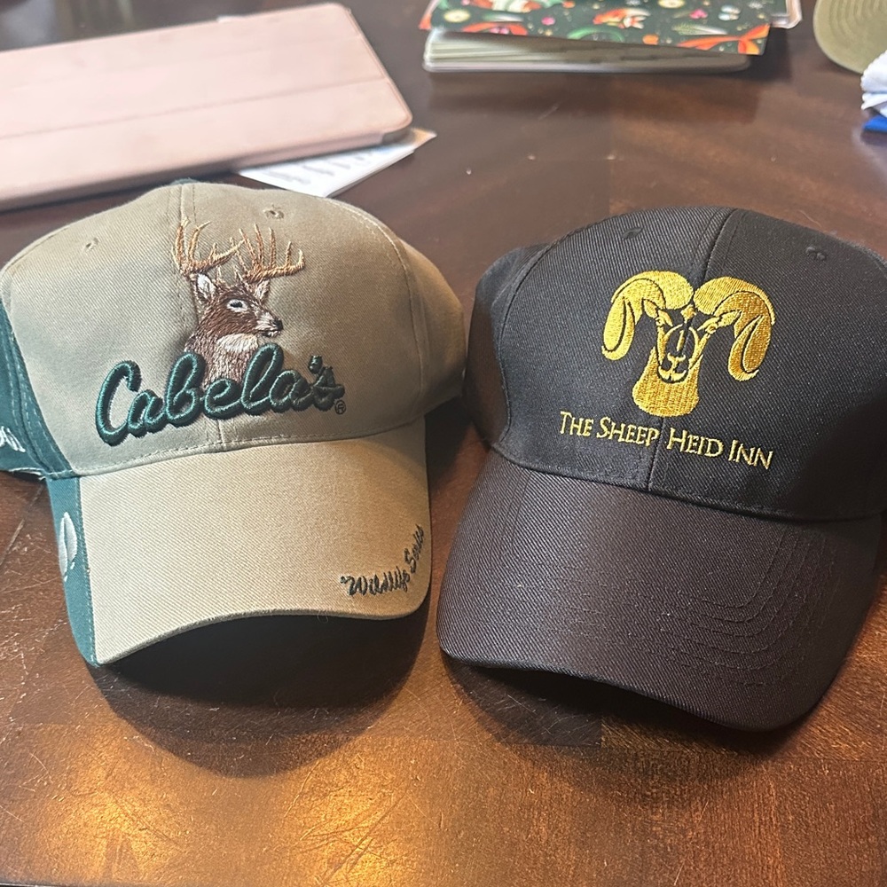 Cabela's and The Sheep Heid Inn Caps